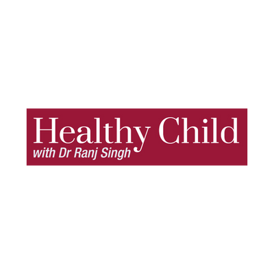 Logo for 'Healthy Child with Dr Ranj Singh' on a white background